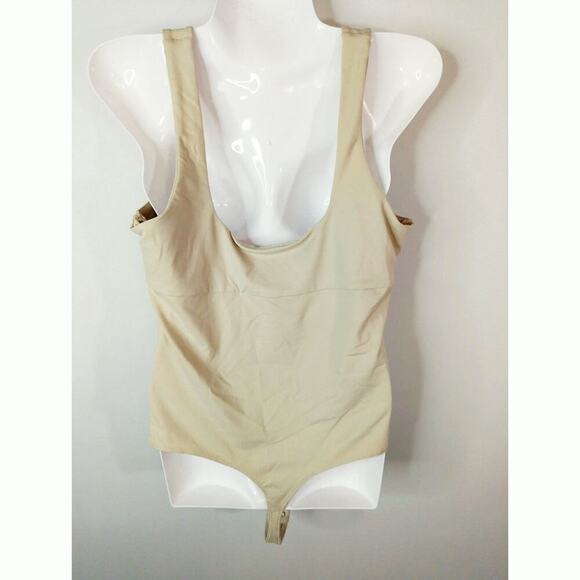 Abercrombie & Fitch Double-Layered Seamless Fabric Corset Bodysuit Beige LARGE - Picture 5 of 9